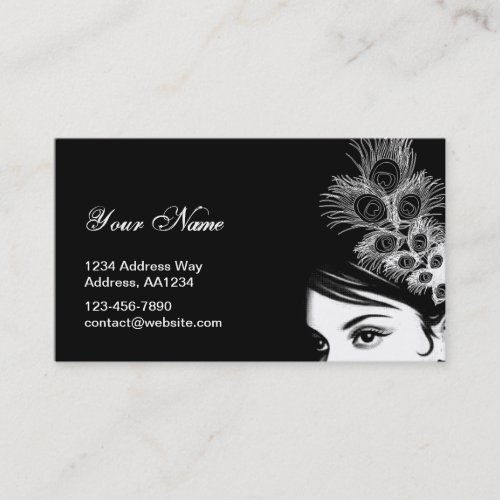 Black &amp; White Girl Business Card