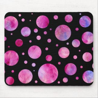 Black & White Girly Polka Dot Mousepad