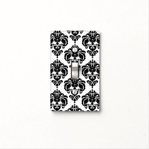 Black  White Glam Pattern Modern Chic Light Switch Cover