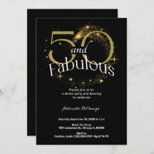 Black White Gold 50 and Fabulous Birthday Party
