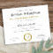 Black White Gold Certificate of Completion Award