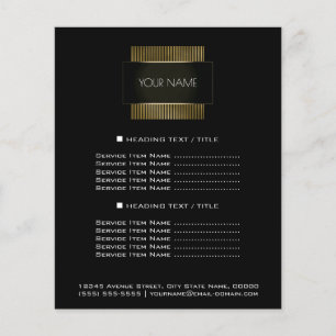 Black White Gold Conceptual Minimal Geometry Flyer