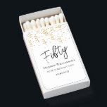 Black, White & Gold Fifty , 50th Birthday Party   Matchboxes<br><div class="desc">Black & White Fifty Minimal 50th Birthday Party. Matching stationery and party supplies are available in-store. Looking for a customizable and unique way to celebrate someone's 50th birthday? Check out this customizable matches it features a fun and festive design that is perfect for any milestone birthday celebration. So why settle...</div>