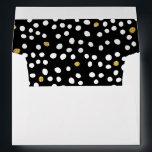 Black, White & Gold Glitter Polka Dots Party Envelope<br><div class="desc">Black,  White & Gold Glitter Polka Dots Party envelopes.</div>