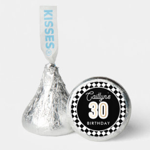 Black White & Gold Modern 30th Birthday Hershey®'s Kisses®