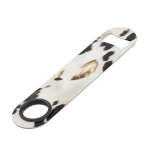 Black White Gold Southwest Cowhide Bridal Shower Bar Key