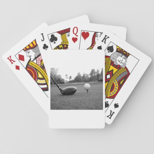 BLACKWHITE GOLFERS DELITE PLAYING CARDS