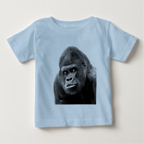 Black White Gorilla Baby T_Shirt