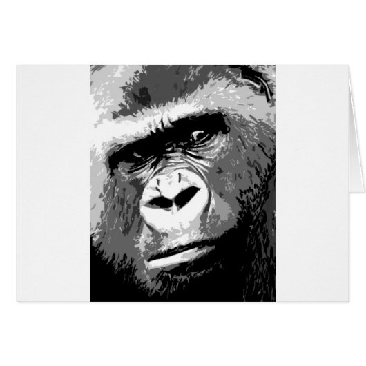 Black & White Gorilla Cards (Front Horizontal)