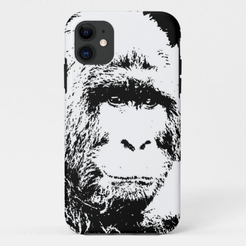 Black  White Gorilla iPhone 11 Case