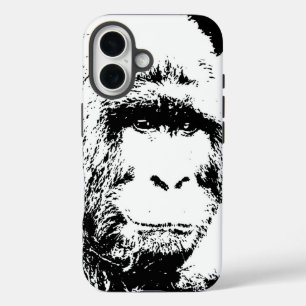Black & White Gorilla iPhone 16 Case