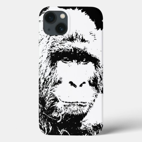 Black  White Gorilla iPhone 13 Case