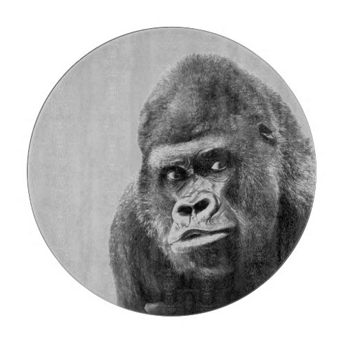 Black White Gorilla Cutting Board