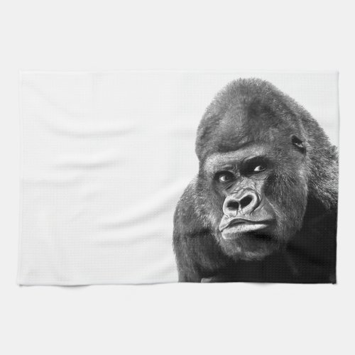 Black White Gorilla Kitchen Towel