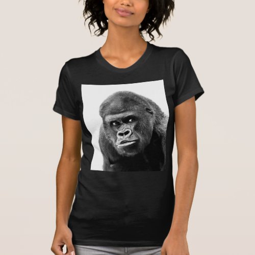 Black White Gorilla T_Shirt