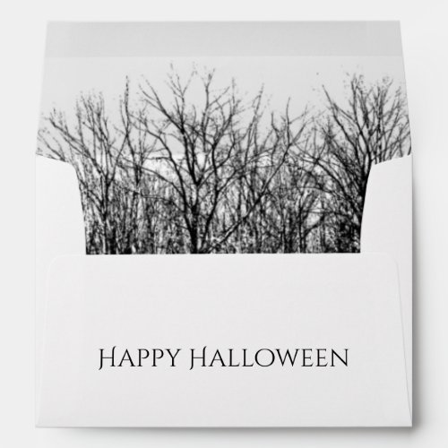 Black White Gothic Woods Spooky Halloween  Envelope