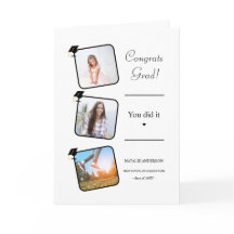 Black & White Graduate Graduation Congratulation