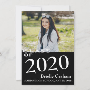 Black & White Graduation Announcement