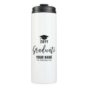 Black & White Graduation Gift Custom Thermal Tumbl Tumbler