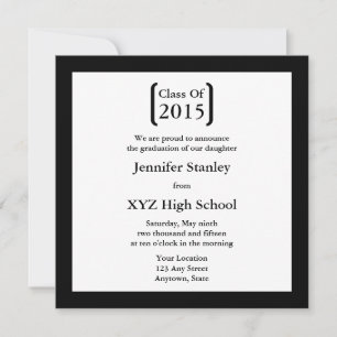 Black & White Graduation Invitation / Announcement