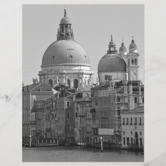 Black White Grand Canal Venice Italy Travel (Front)
