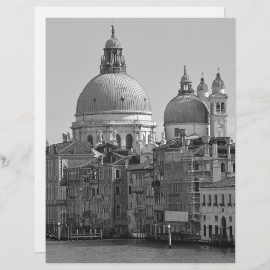 Black White Grand Canal Venice Italy Travel (Front/Back)