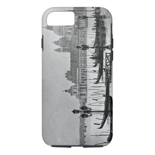 Black White Grand Canal Venice Italy Travel iPhone 87 Case