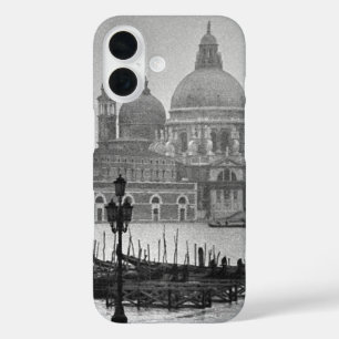 Black White Grand Canal Venice Italy Travel iPhone 16 Case