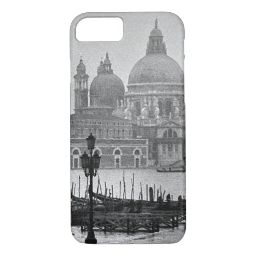 Black White Grand Canal Venice Italy Travel iPhone 87 Case