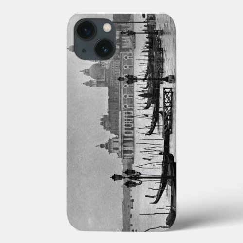 Black White Grand Canal Venice Italy Travel iPhone 13 Case