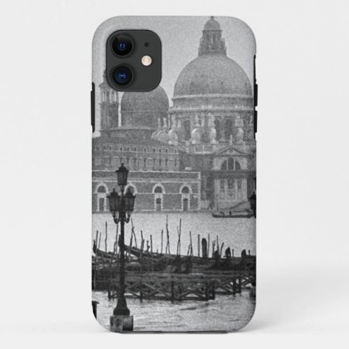 Black White Grand Canal Venice Italy Travel iPhone 11 Case