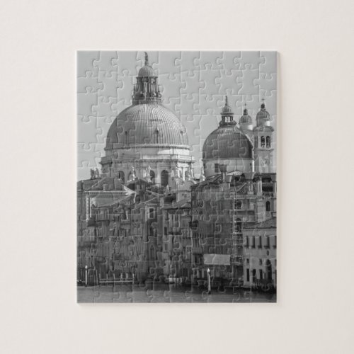 Black White Grand Canal Venice Italy Travel Jigsaw Puzzle
