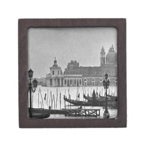 Black White Grand Canal Venice Italy Travel Keepsake Box