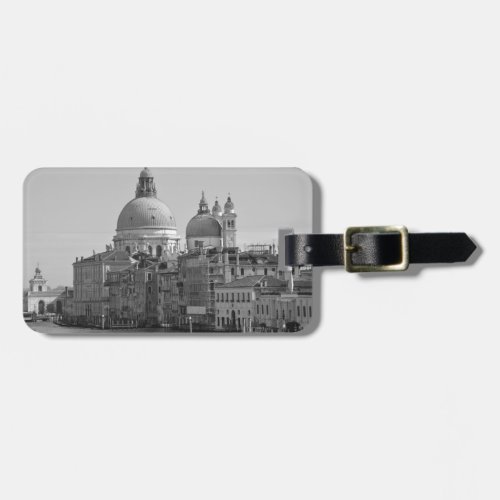 Black White Grand Canal Venice Italy Travel Luggage Tag