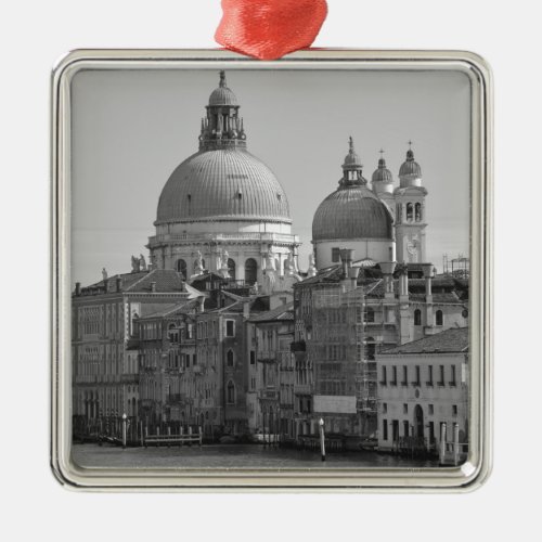 Black White Grand Canal Venice Italy Travel Metal Ornament