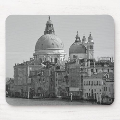 Black White Grand Canal Venice Italy Travel Mouse Pad