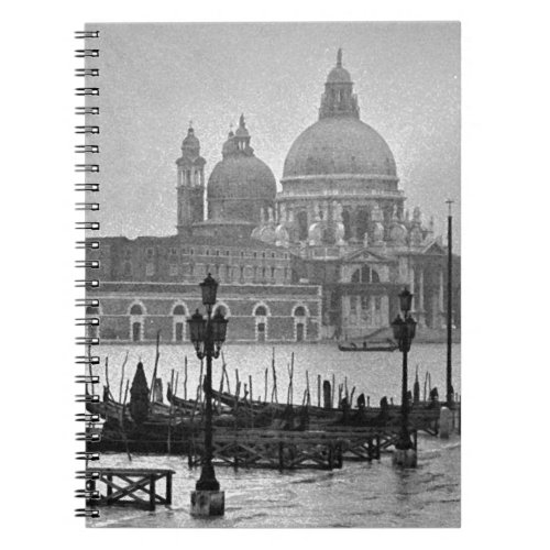 Black White Grand Canal Venice Italy Travel Notebook