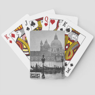 Black White Grand Canal Venice Italy Travel Poker Cards