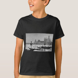 Black White Grand Canal Venice Italy Travel T-Shirt