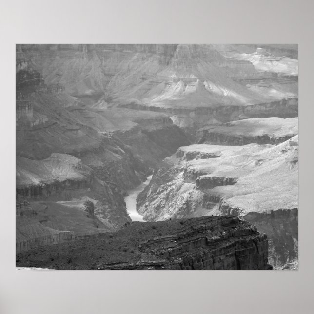 Black & White Grand Canyon Landscape 16x20 Poster (Front)