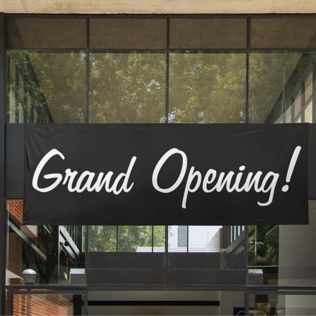 Black & White Grand Opening Promotional Business   Banner (Creator Uploaded)