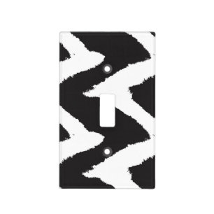 Black White Graphic Light Switch Cover