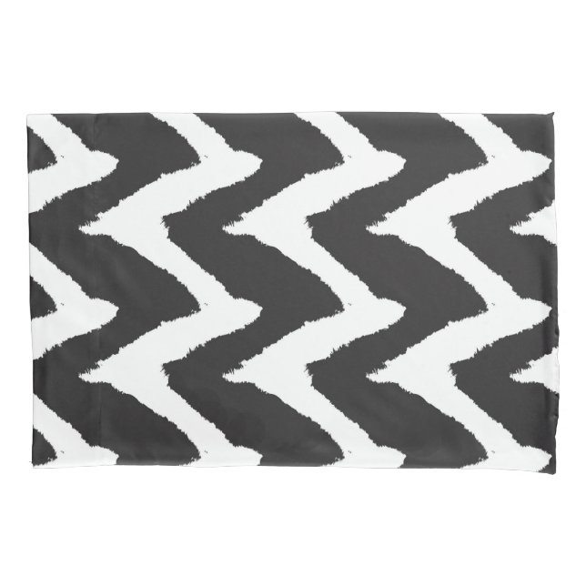 Black White Graphic  Pillow Case (Front)