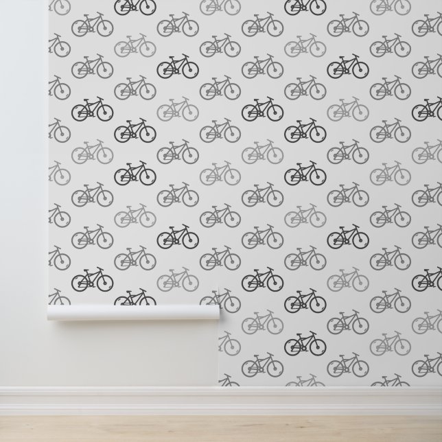Black White Gray Bicycles Design Wallpaper (Application)