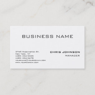 Black & White Gray Clear Manager Business Card