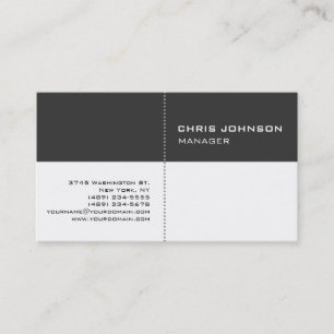Black & White Gray Consultant Business Card