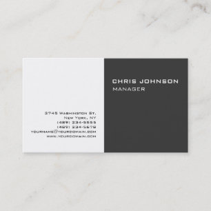 Black & White Gray Consultant Business Card