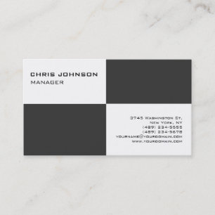 Black & White Gray Consultant Business Card