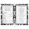 Black, White, Gray Floral Damask Wedding Program