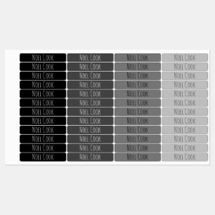 Black White Gray Food or Clothing Kids' Labels